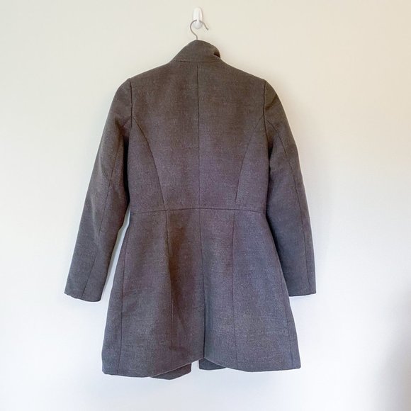 Pull&Bear Grey Pea Coat - Picture 4 of 4